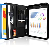 ProCase Portafolio Grande con Cremallera- Portacuaderno Profesional Organiza Documento-Tarjetas-Plumas- Bolsillo de…